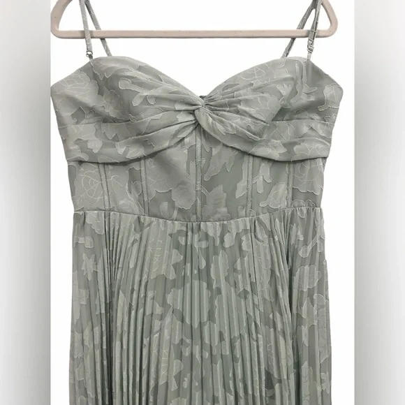 AZAZIE Akiko Pleated Maxi Formal Dress | Pistachio Green | NWT | Size 14 - Picture 4 of 10